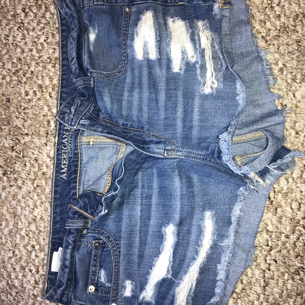 Ripped jean shorts WORN ONCE